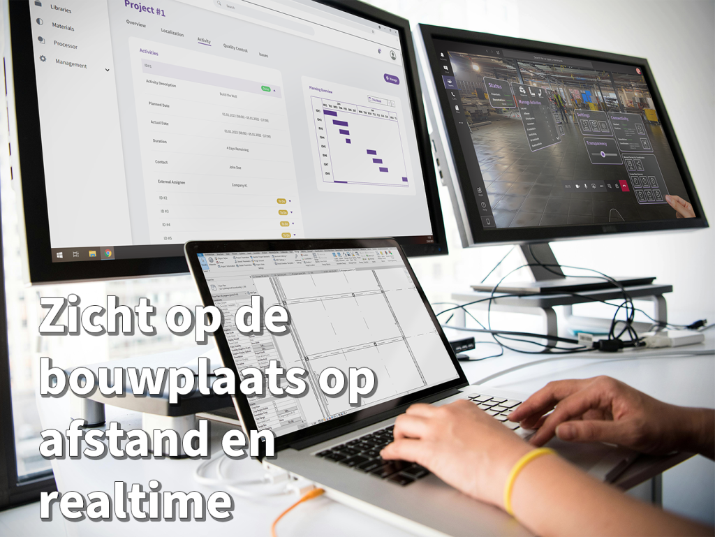 Realtime zicht op de bouwplaats op afstand met VR-technologie.
