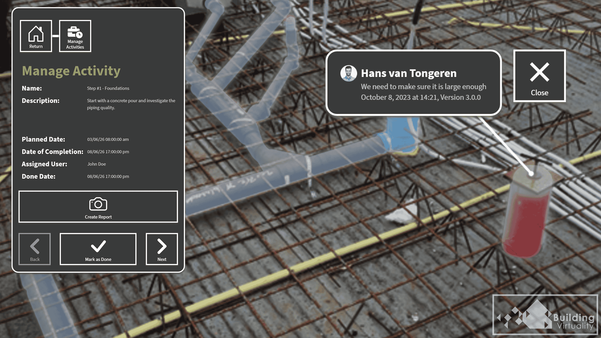 Kwaliteitscontrole met Mixed Reality-technologie.